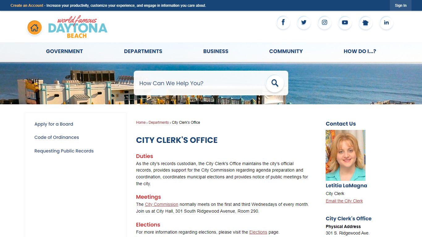 City Clerk's Office | Daytona Beach, FL - Official Website